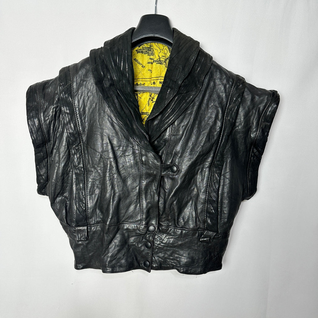 Vintage Convertible 2in 1 Genuine Leather Jacket & Vest - Funkify