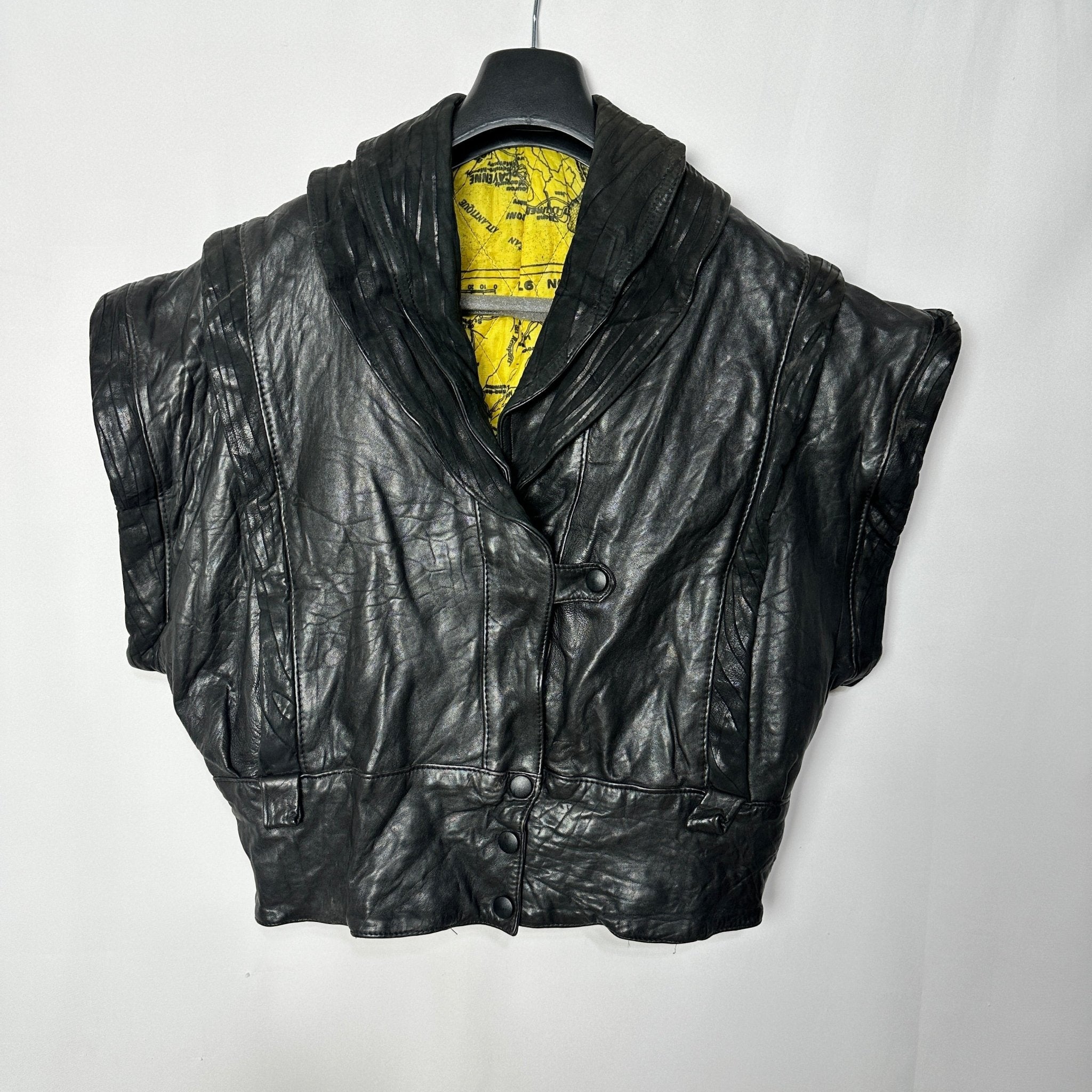 Vintage Convertible 2in 1 Genuine Leather Jacket & Vest - Funkify