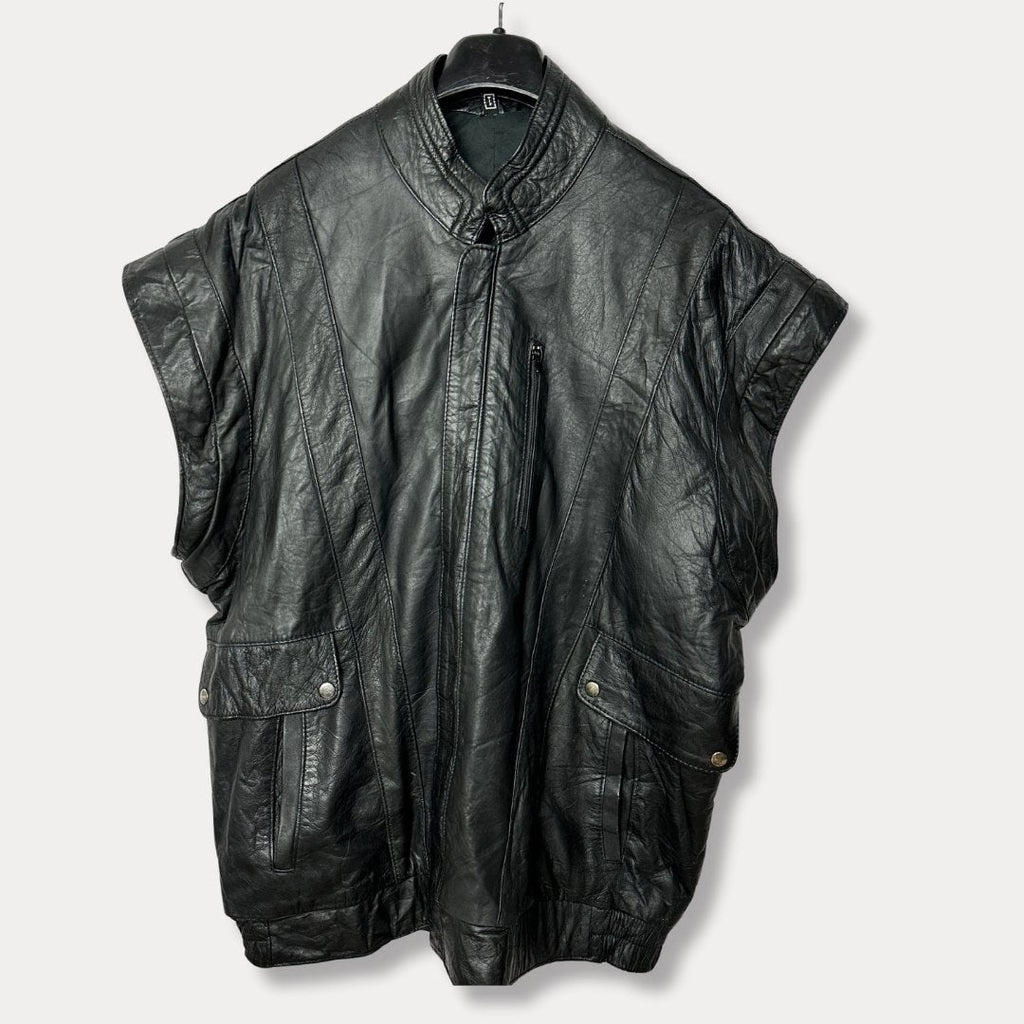 Vintage Convertible 2in1 Genuine Leather Jacket & Vest Large - Funkify