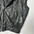 Vintage Convertible 2in1 Genuine Leather Jacket & Vest Large - Funkify