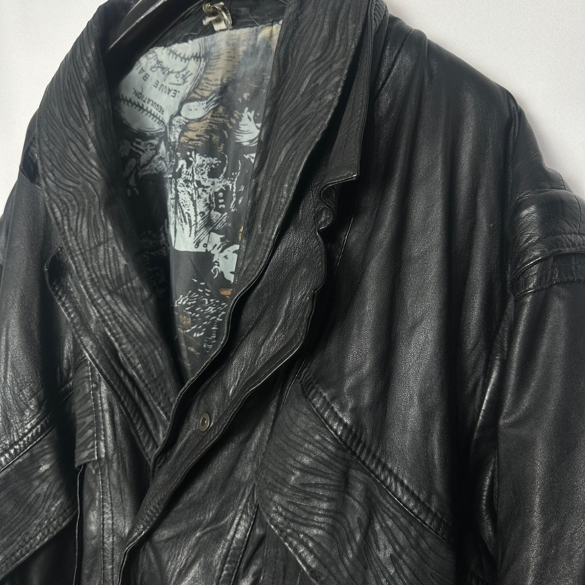 Vintage Convertible 2in1 Genuine Leather Jacket & Vest Large - Funkify
