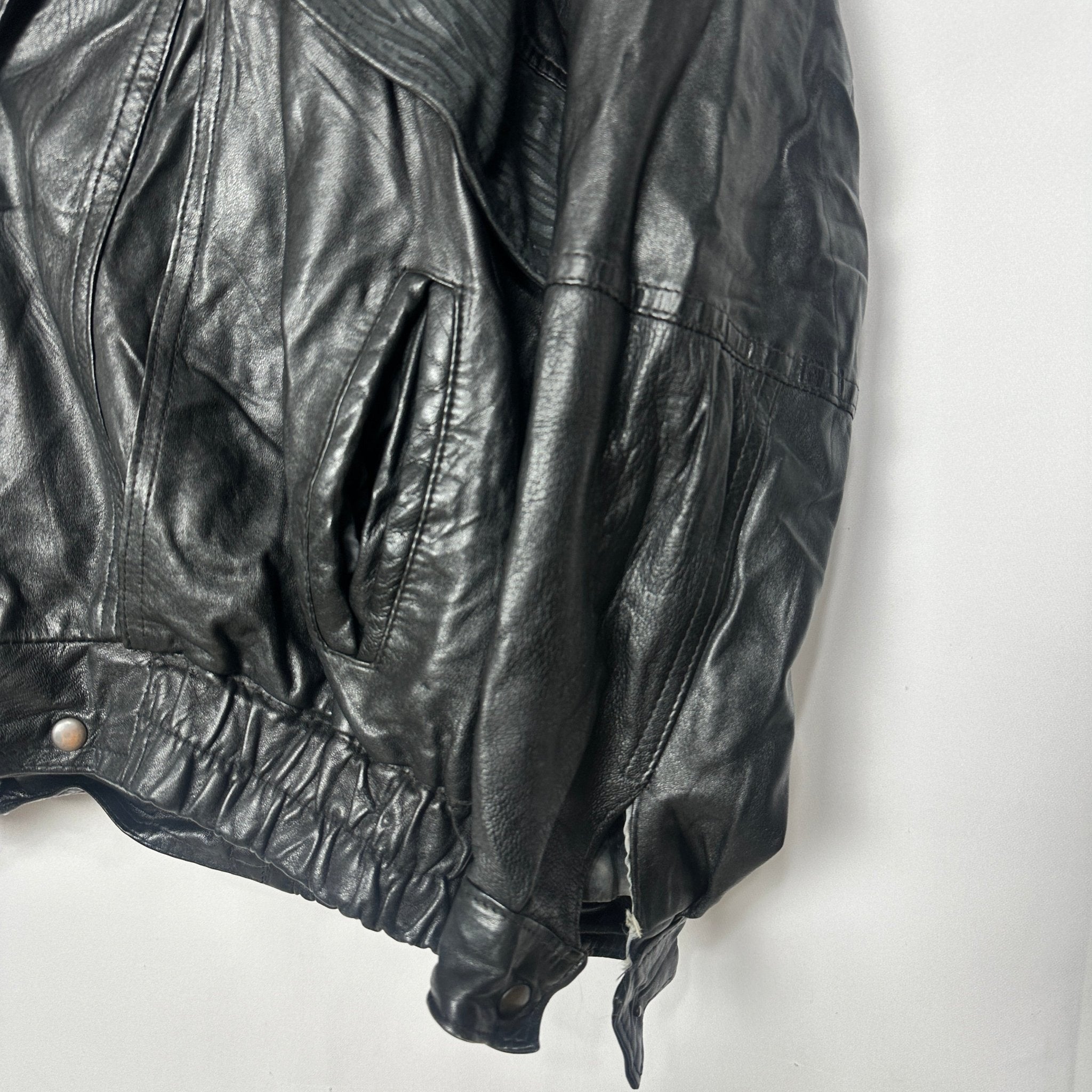 Vintage Convertible 2in1 Genuine Leather Jacket & Vest Large - Funkify