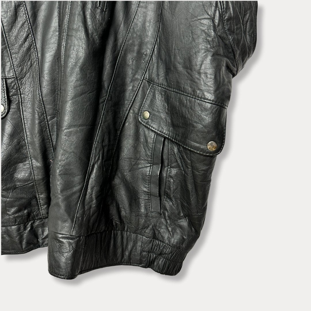 Vintage Convertible 2in1 Genuine Leather Jacket & Vest Large - Funkify
