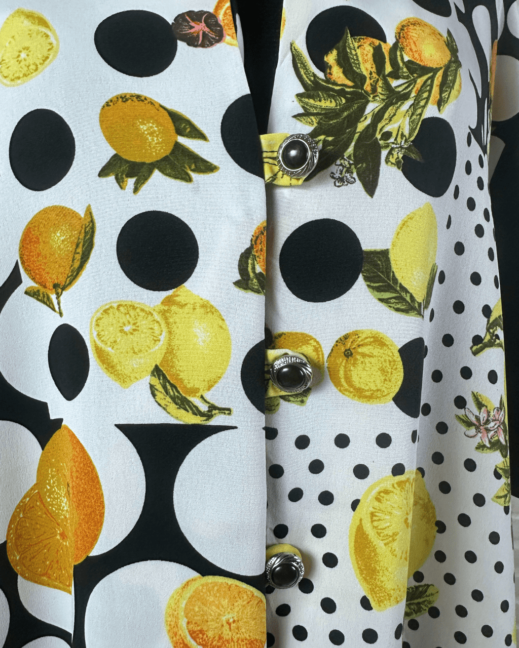 Vintage Creation Paris Lemon Patterned Shirt - Funkify