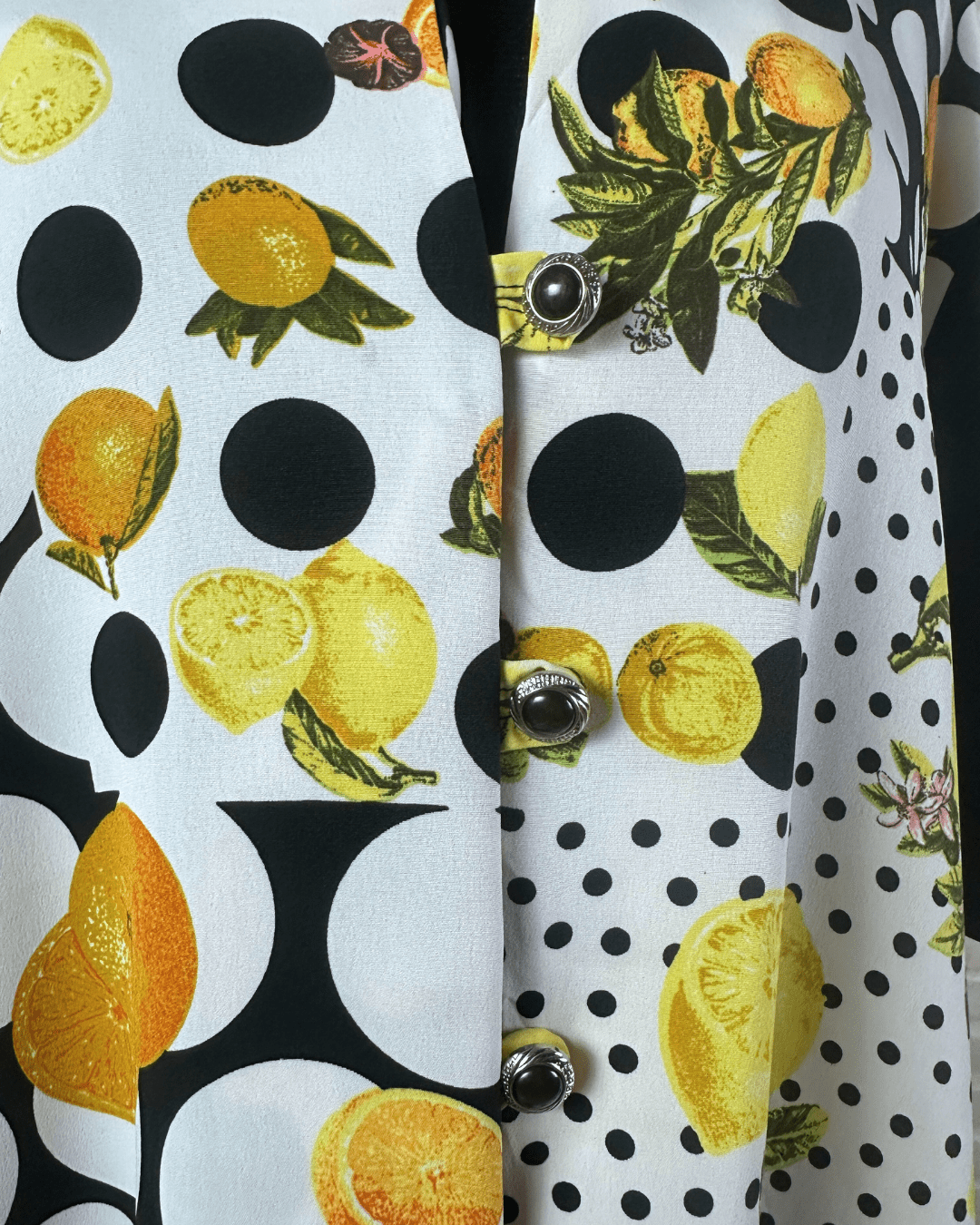 Vintage Creation Paris Lemon Patterned Shirt - Funkify