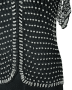 Vintage Crochet Beaded Cardigan Top - Funkify
