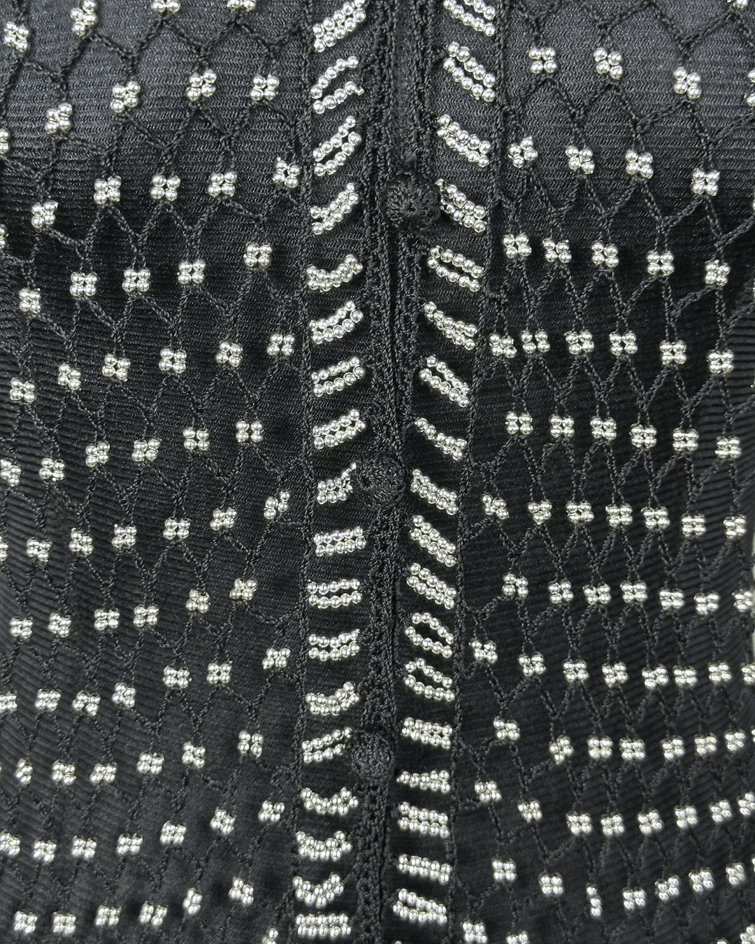 Vintage Crochet Beaded Cardigan Top - Funkify