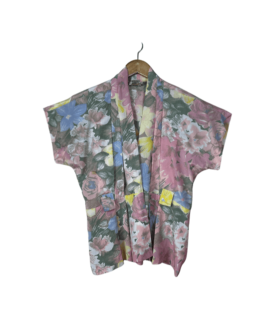 Vintage Darian Pleated Two - Button Blouse - Large - Funkify