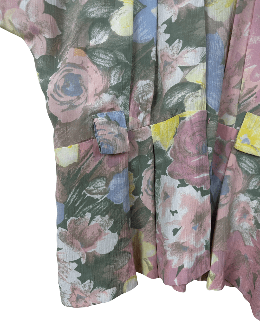 Vintage Darian Pleated Two - Button Blouse - Large - Funkify