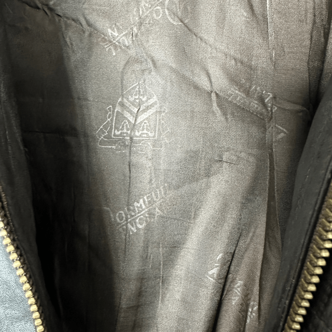 Vintage Dark Brown Genuine Leather Jacket Large - Funkify