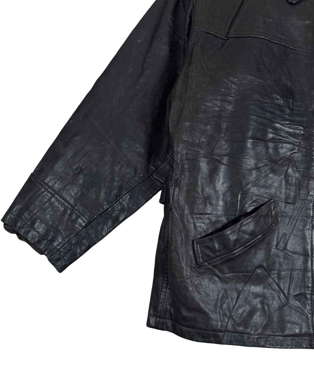 Vintage Dark Brown Genuine Leather Jacket XL - Funkify