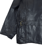 Vintage Dark Brown Genuine Leather Jacket XL - Funkify