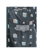 Vintage Dark Green Blazer with Crest Print Lining Large - Funkify