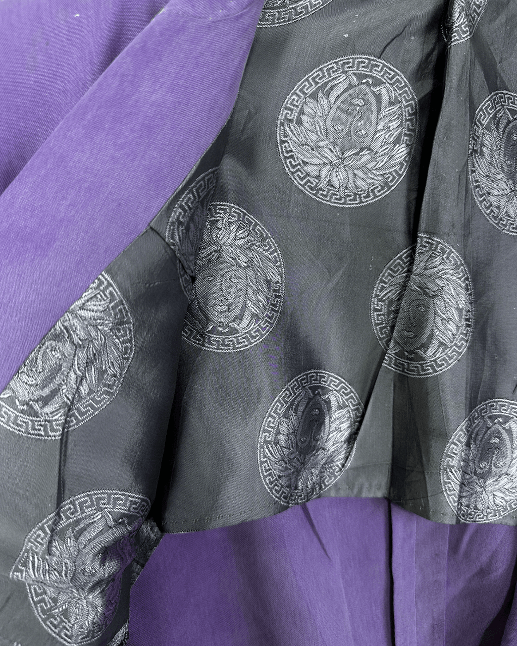 Vintage Deadstock 1990s Gianni Versace Purple Medusa Blazer - Funkify