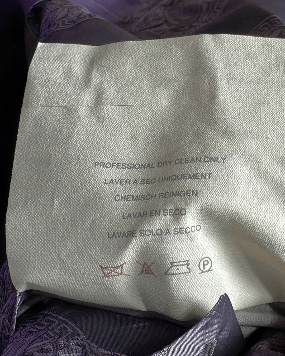 Vintage Deadstock 1990s Gianni Versace Purple Medusa Blazer - Funkify