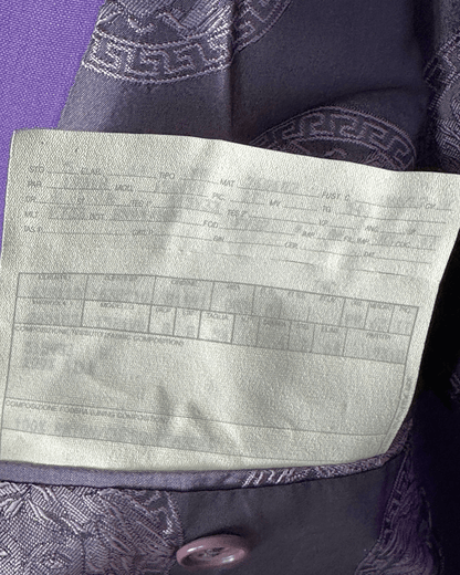 Vintage Deadstock 1990s Gianni Versace Purple Medusa Blazer - Funkify
