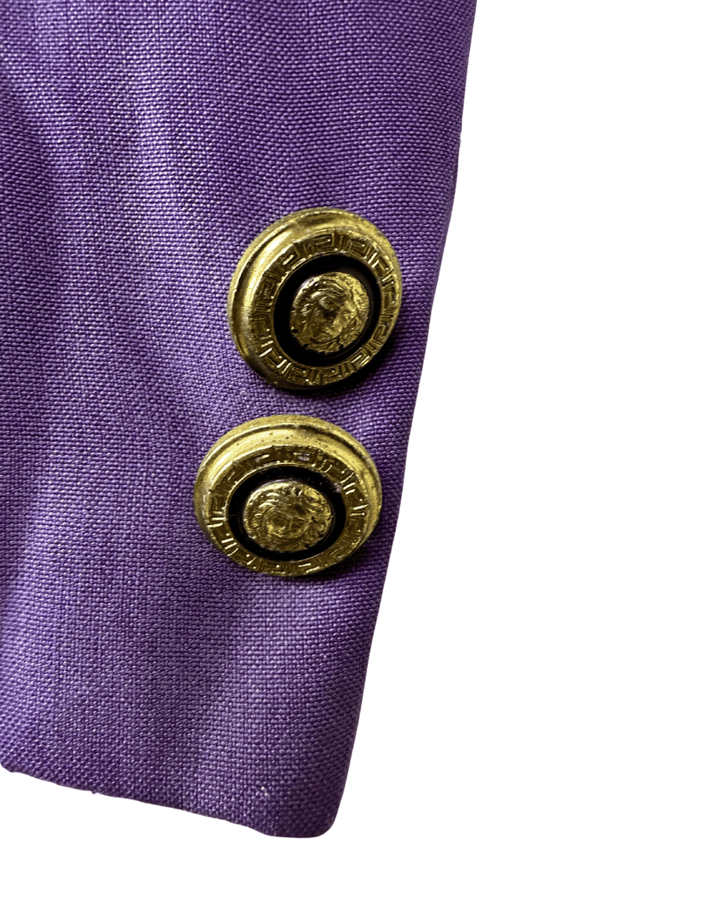 Vintage Deadstock 1990s Gianni Versace Purple Medusa Blazer - Funkify