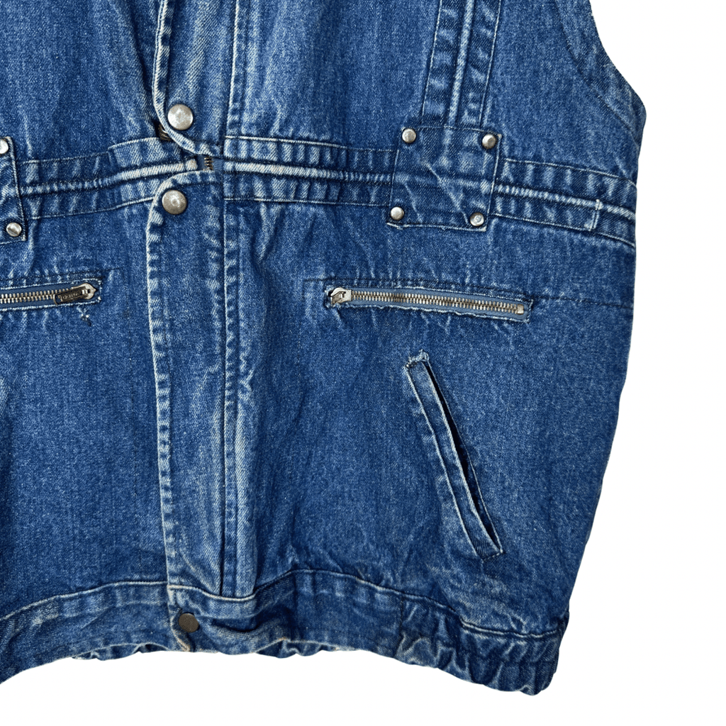 Vintage Denim Vest Large - Funkify