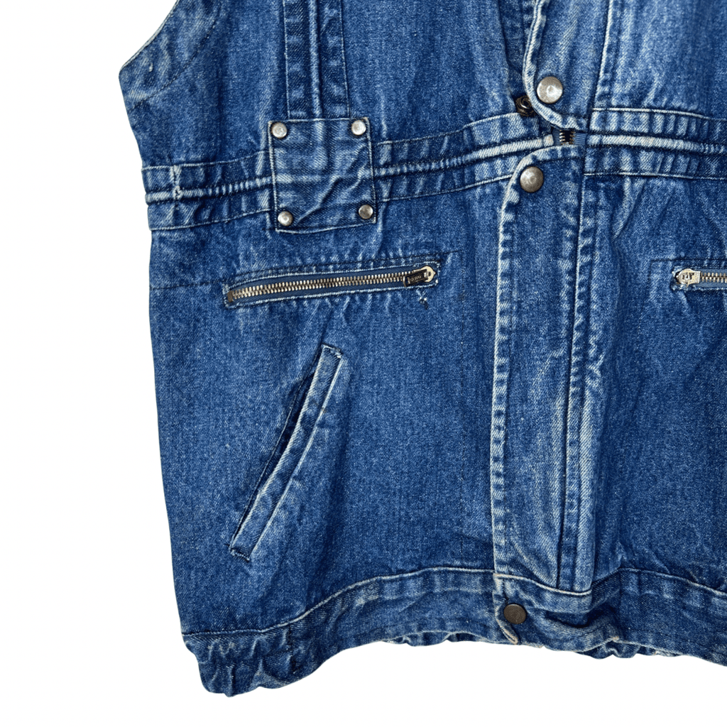 Vintage Denim Vest Large - Funkify