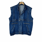 Vintage Denim Vest Large - Funkify
