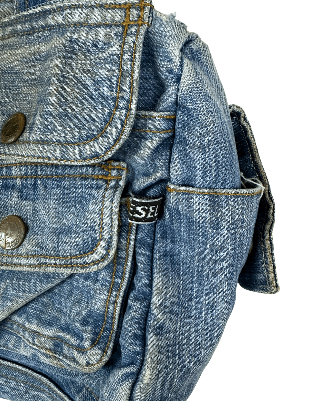 Vintage Diesel Denim Satchel Bag - Funkify