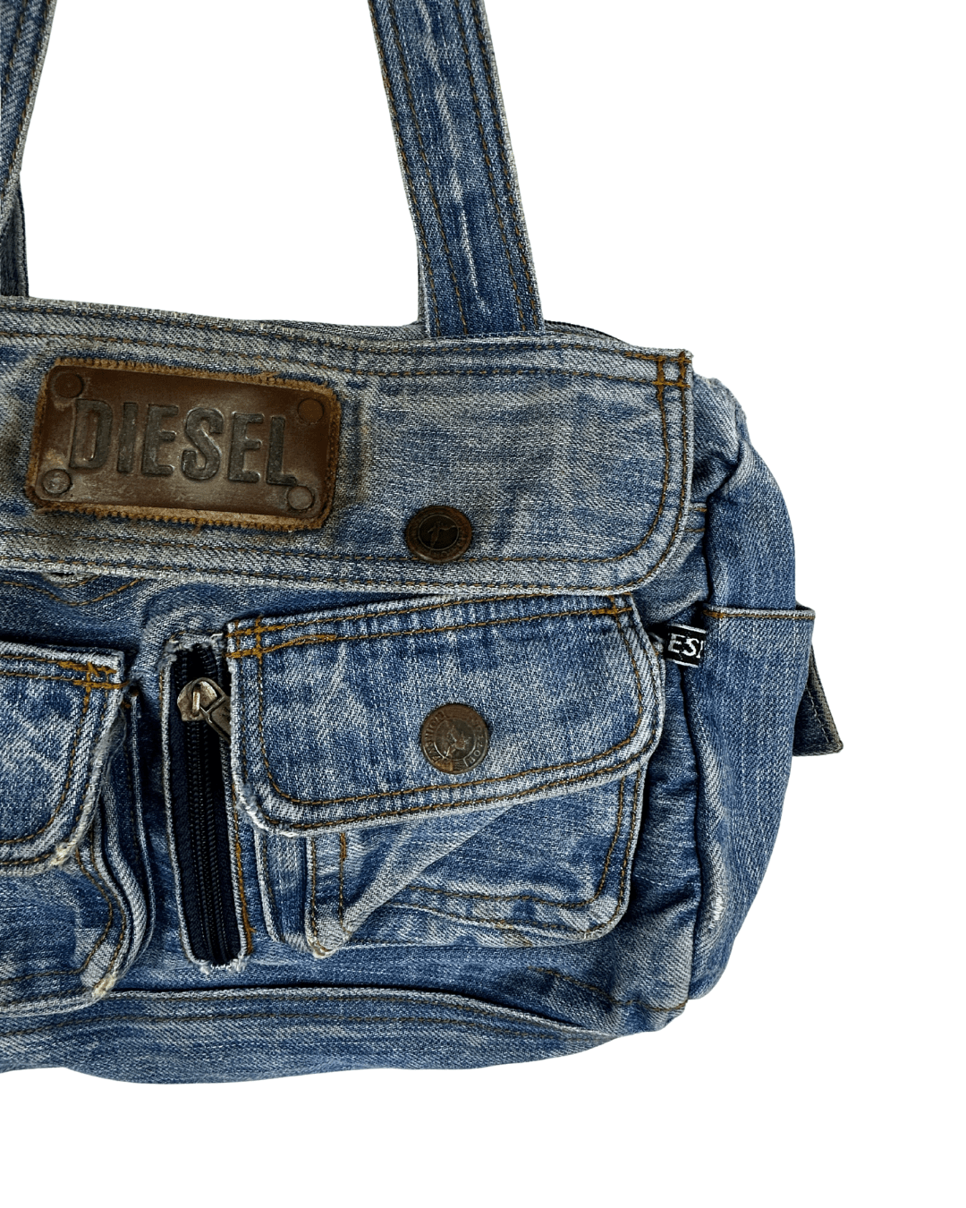 Vintage Diesel Denim Satchel Bag - Funkify