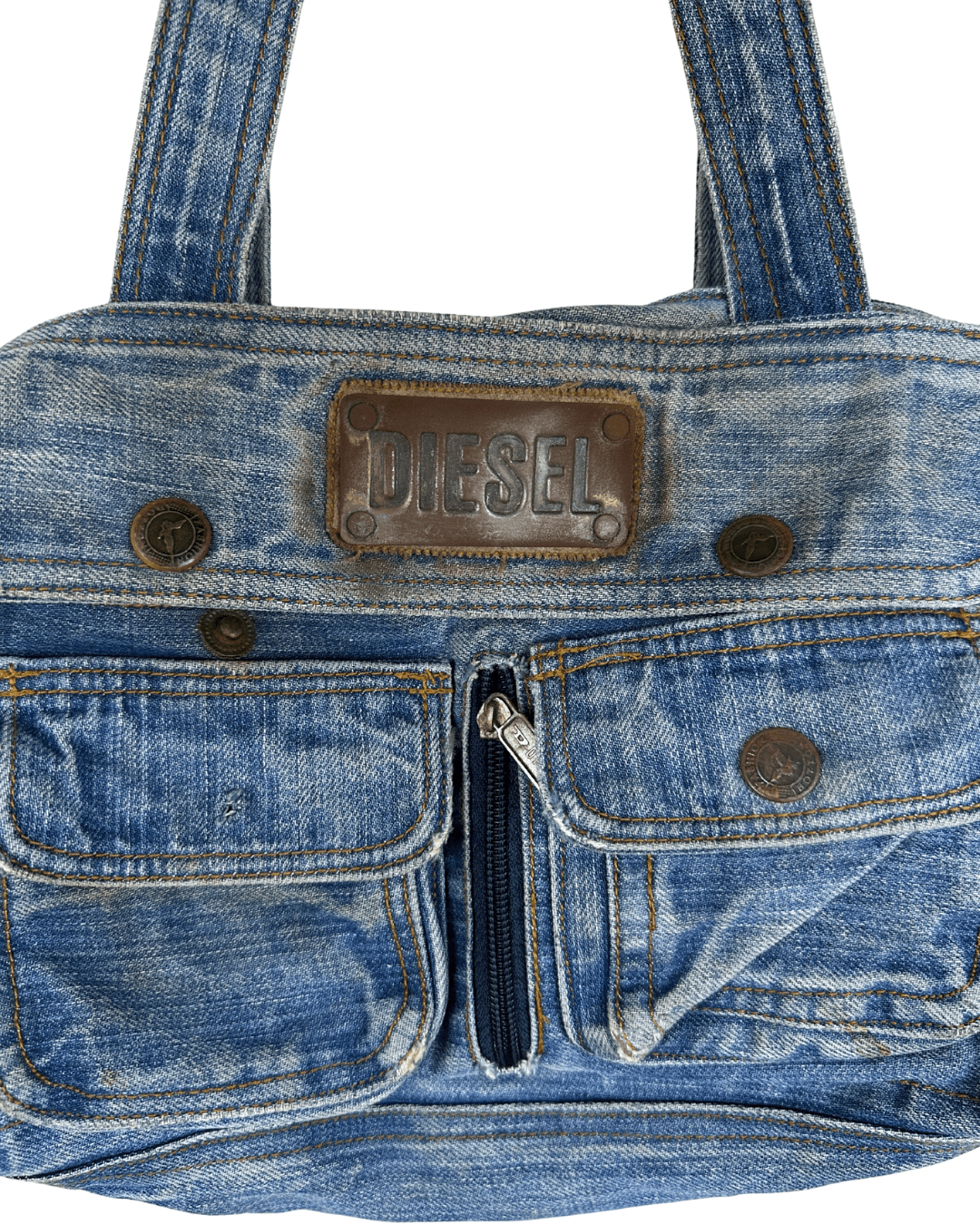 Vintage Diesel Denim Satchel Bag - Funkify