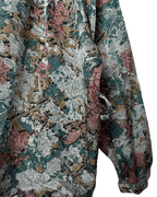 Vintage Doruk Abstract Jacquard Oversized Shirt Jacket with Belt Loops XL - Funkify