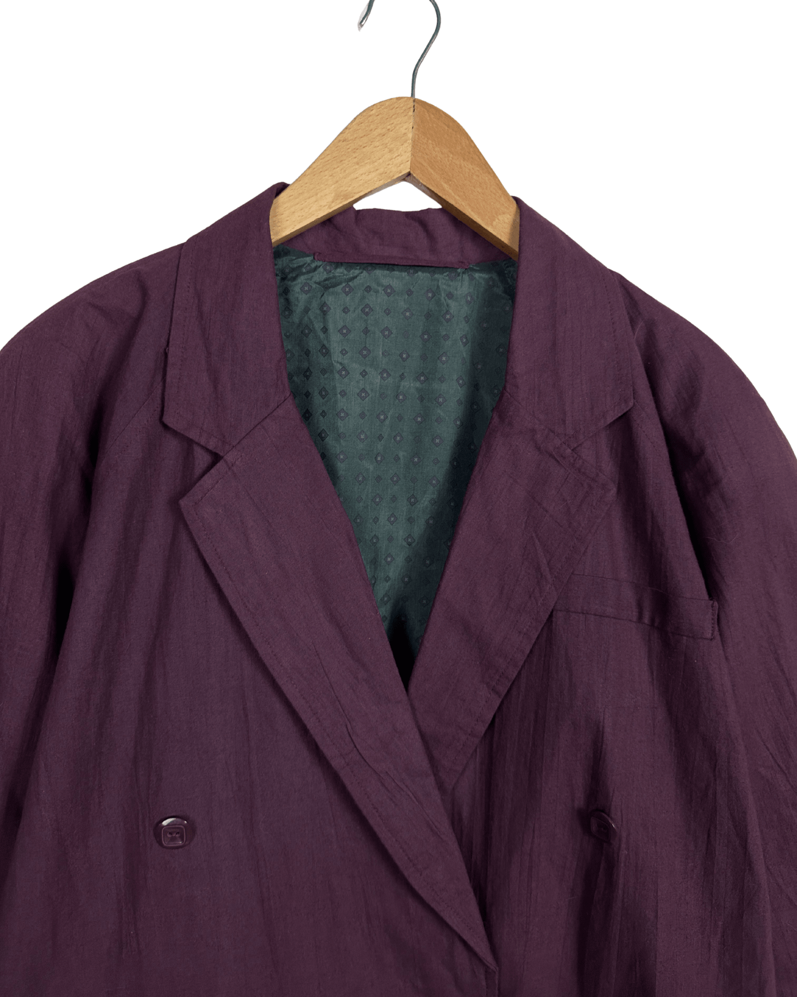 Vintage Double Breasted Patch Pockets Blazer Jacket - Large - Funkify