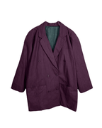 Vintage Double Breasted Patch Pockets Blazer Jacket - Large - Funkify