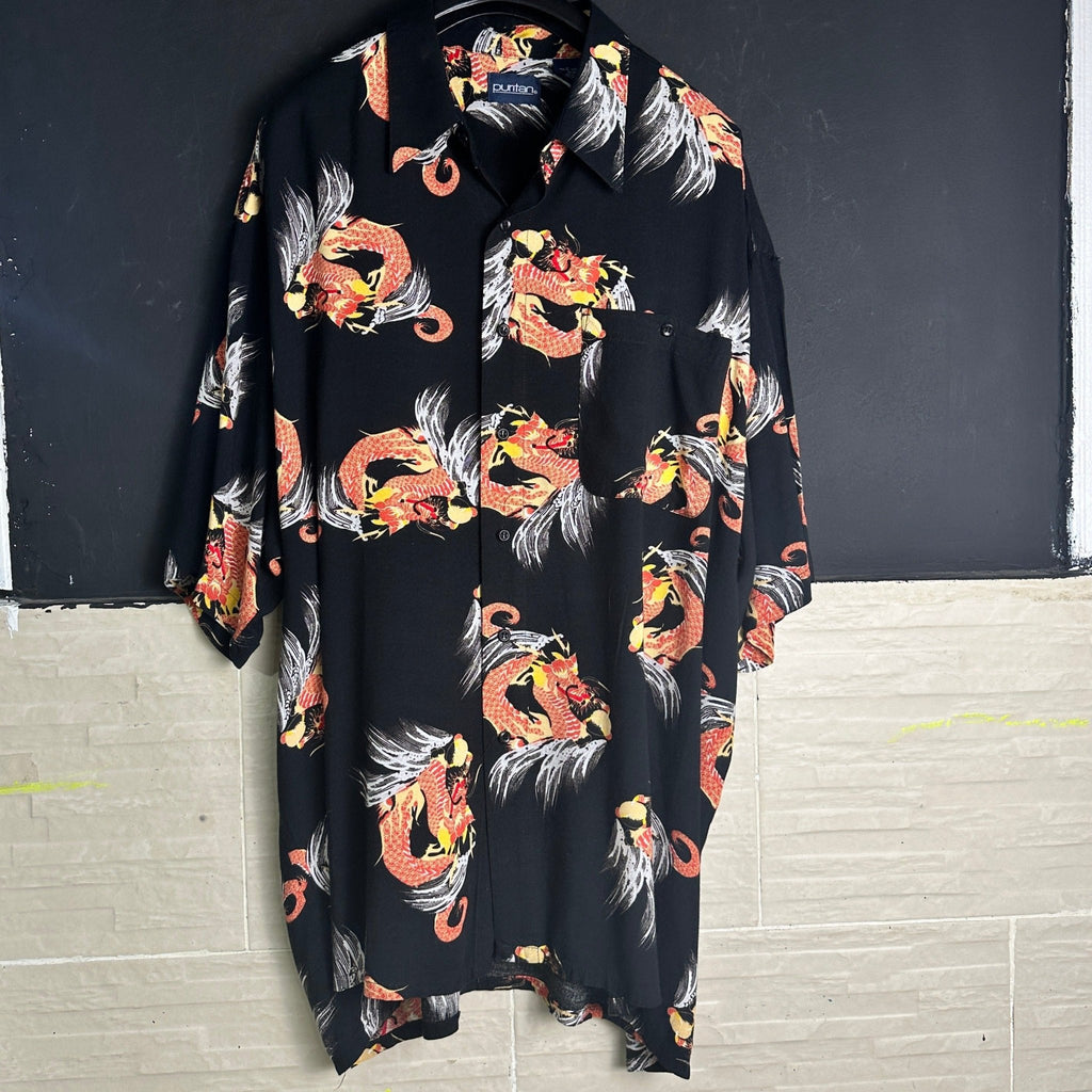 Vintage Dragon Pattern Shirt - Funkify