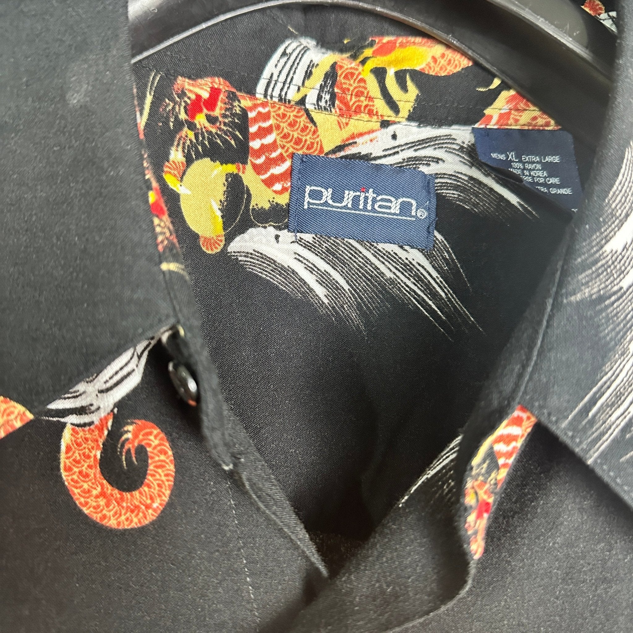 Vintage Dragon Pattern Shirt - Funkify