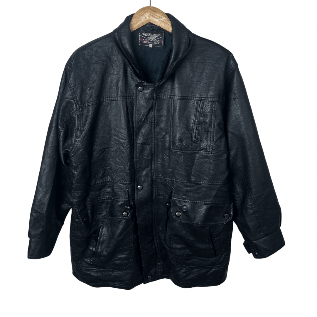 Vintage Echtes Genuine Leather Jacket 2XL - Funkify
