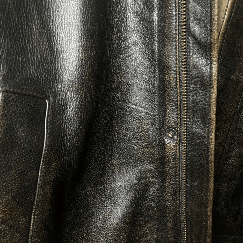 Vintage Eddie Bauer Brown Genuine Leather Jacket Large - Funkify