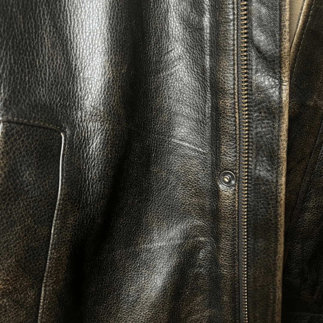 Vintage Eddie Bauer Brown Genuine Leather Jacket Large - Funkify