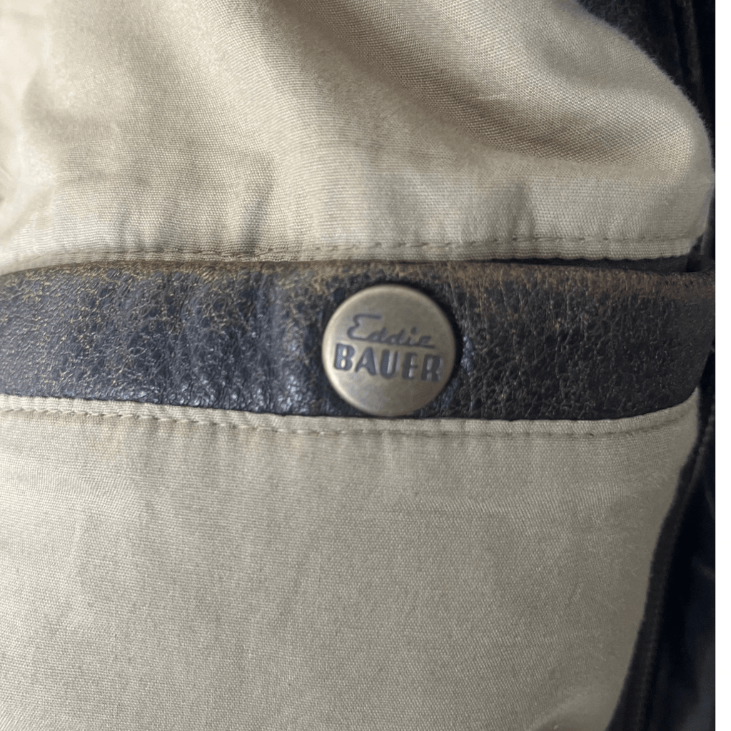 Vintage Eddie Bauer Brown Genuine Leather Jacket Large - Funkify