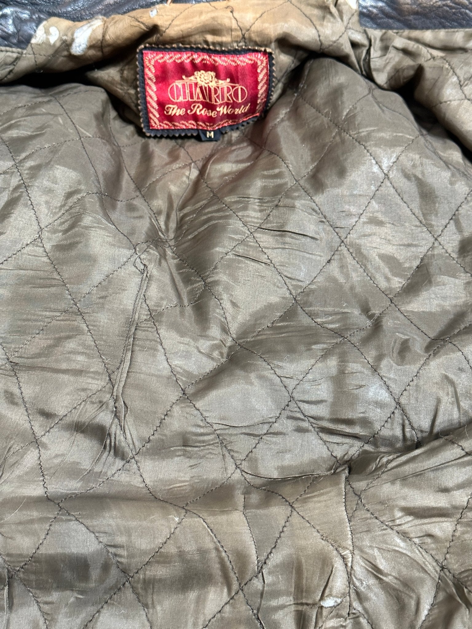 Vintage El Charro Distressed Genuine Leather Biker Jacket Small/ Medium - Funkify