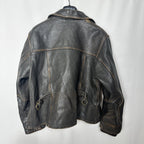 Vintage El Charro Distressed Genuine Leather Biker Jacket Small/ Medium - Funkify