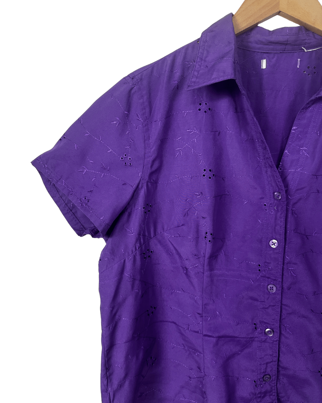 Vintage Embroidered Women's Shirt - XL - Funkify