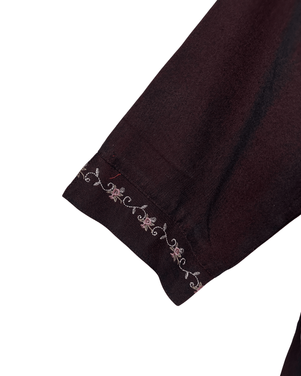 Vintage Embroidered Zip - Up Blouse - Funkify