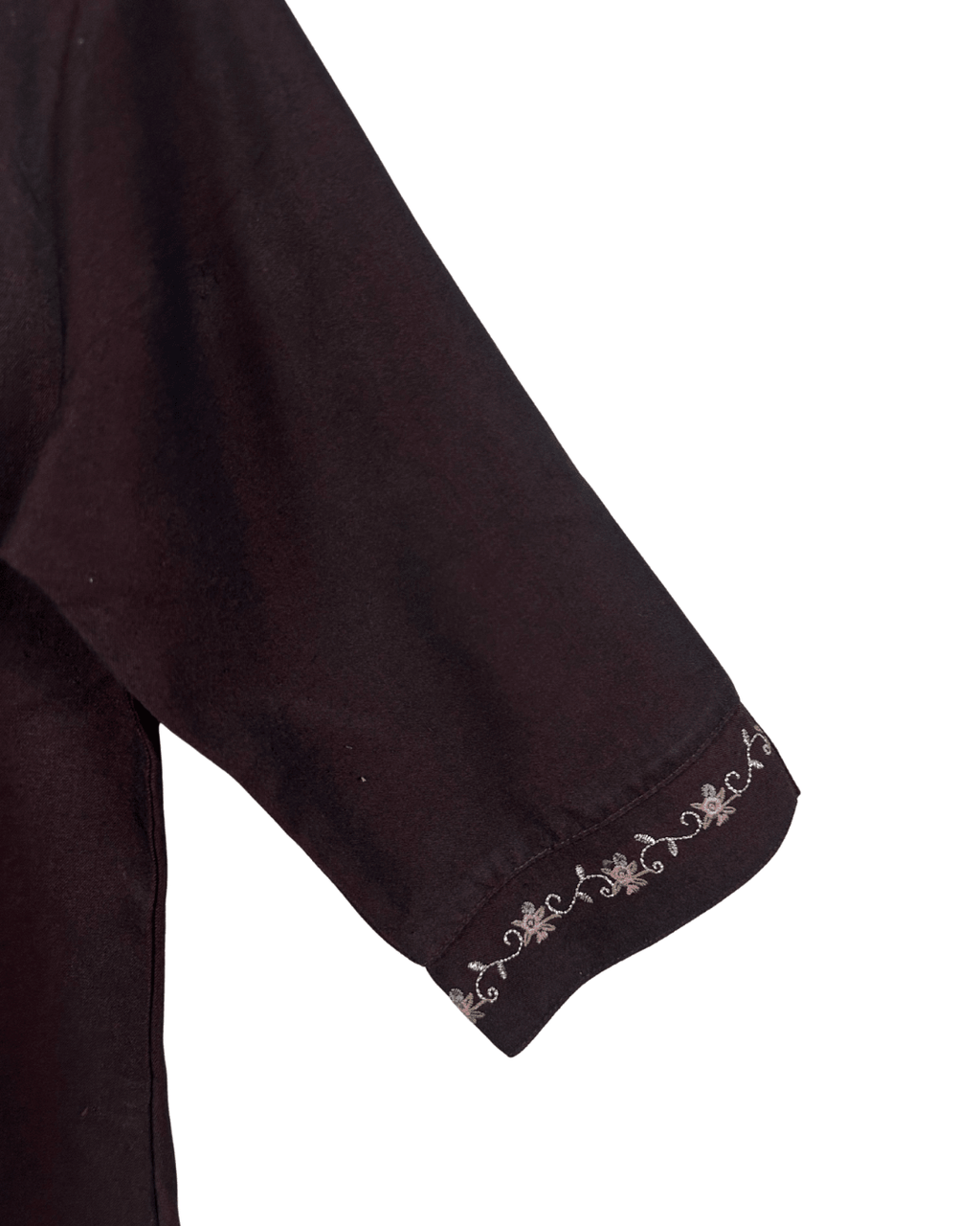Vintage Embroidered Zip - Up Blouse - Funkify