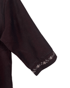 Vintage Embroidered Zip - Up Blouse - Funkify