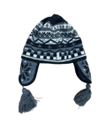 Vintage Ergee Patterned Earflap Beanie with Tassels - Funkify