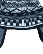 Vintage Ergee Patterned Earflap Beanie with Tassels - Funkify