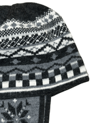 Vintage Ergee Patterned Earflap Beanie with Tassels - Funkify