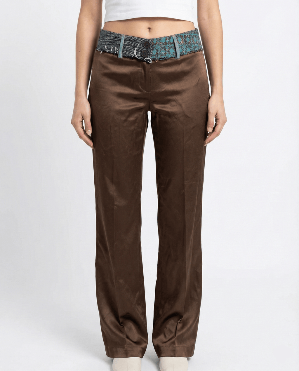 Vintage Esisto Wool Trim Women's Pants - Funkify