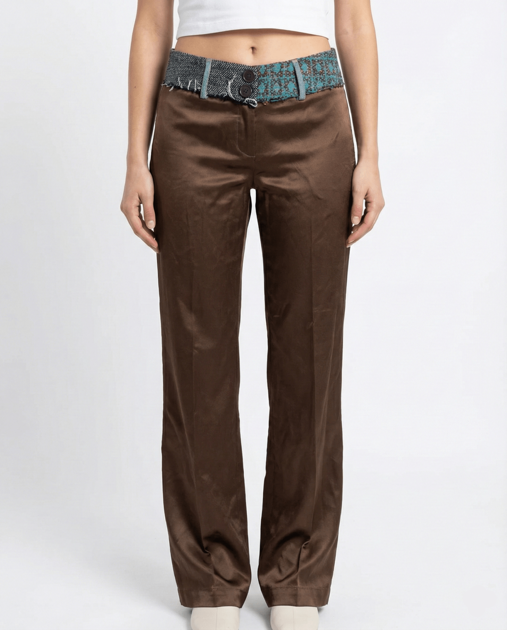 Vintage Esisto Wool Trim Women's Pants - Funkify