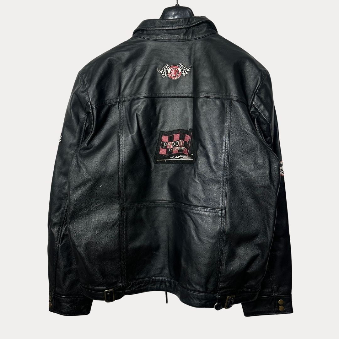 Vintage Explorer Genuine Leather Racing Jacket Medium - Funkify