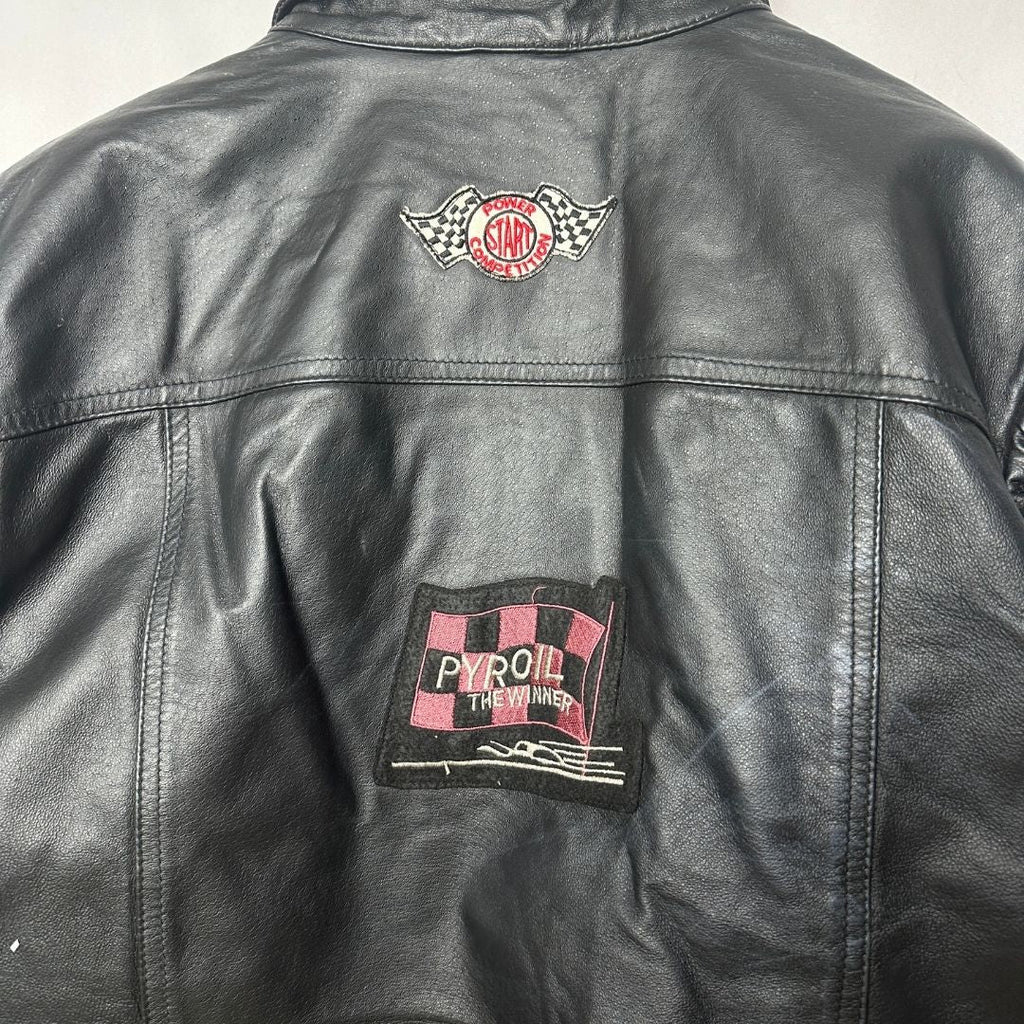 Vintage Explorer Genuine Leather Racing Jacket Medium - Funkify