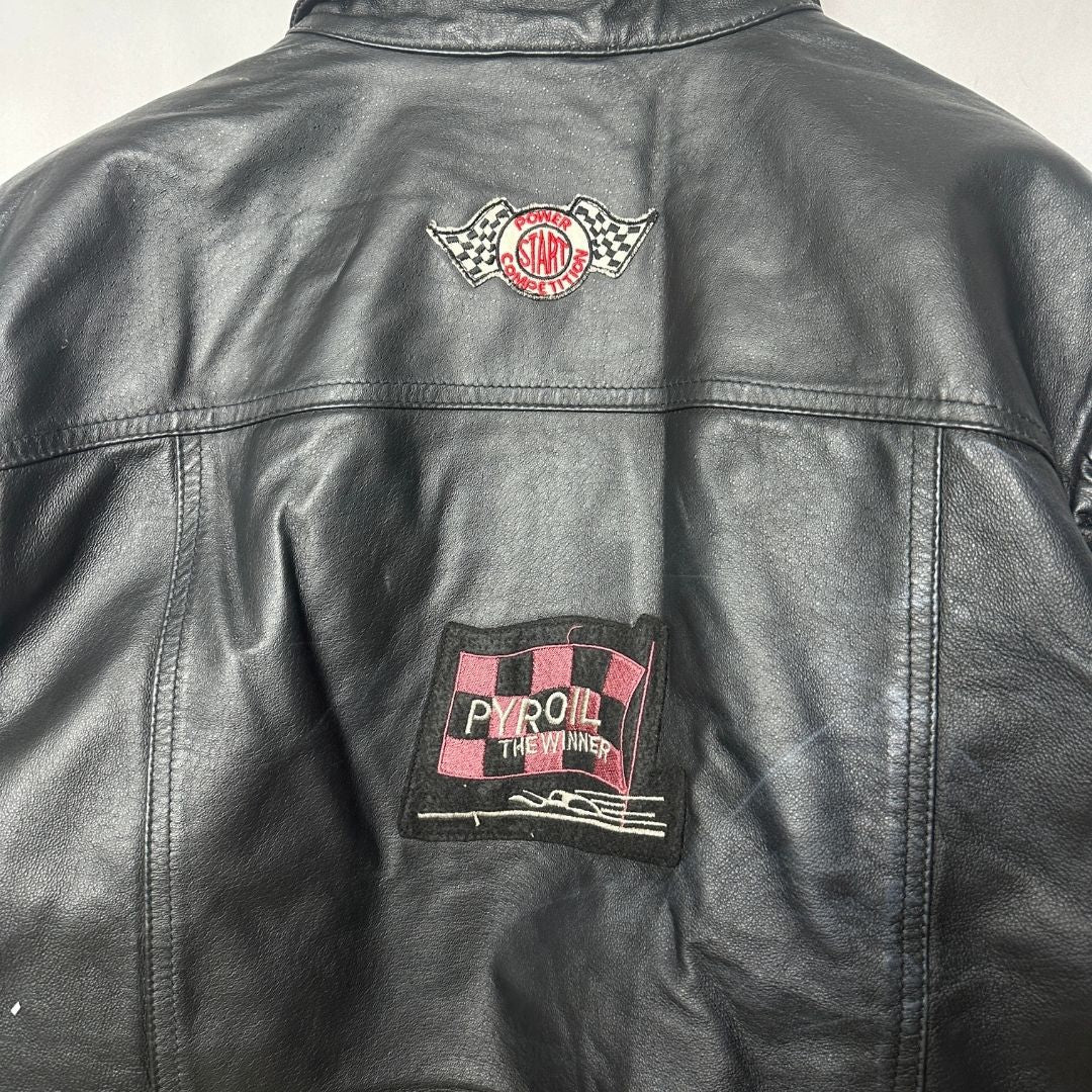 Vintage Explorer Genuine Leather Racing Jacket Medium - Funkify